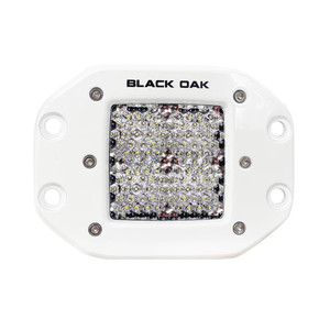 Black Oak 2" Marine Flush Mount LED Pod Light - Diffused Optics - White Housing - Pro Series 3.0 [2DM-FPOD10CR]