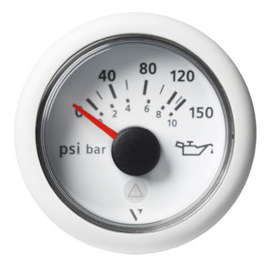 Veratron 52mm (2-1\/16") ViewLine Engine Oil Pressure Gauge - 150 PSI - White Dial  Bezel [A2C59514202]