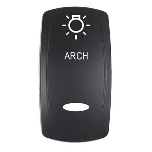 Pacer Actuator - 'ARCH' f\/V Series Contura Switches - Black - Laser Etched (Top\/Bottom Light) [EV2LE-ARCH]