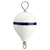 Polyform 17" CM Mooring Buoy w\/SS Iron - White Blue Stripe [CM-3-SS WHT W\/STR\/SS]