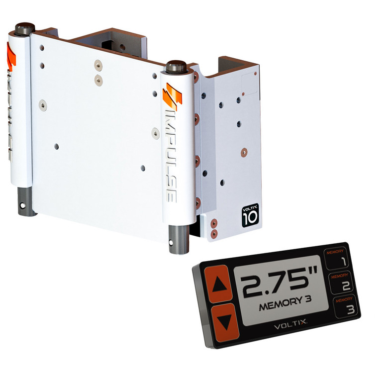 IMPULSE XL 10" Set Back Electric Jack Plate w\/Smart Control - White Cerakote [75071-W]