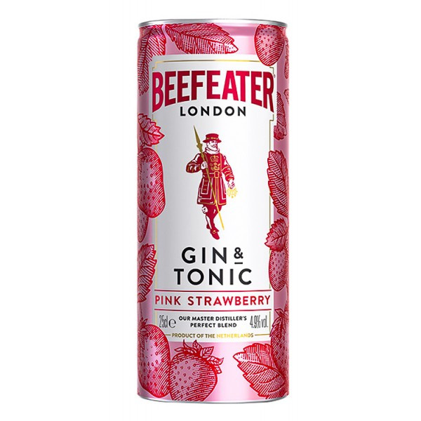 Beefeater Gin Tonic Pink Strawberry Can 25cl