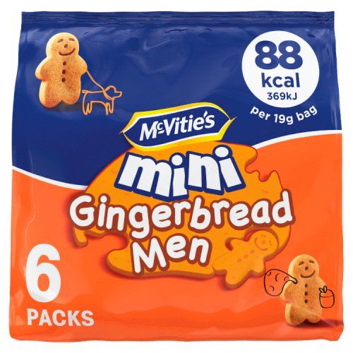 McVities Mini Gingerbread Men 6 Pack 114g