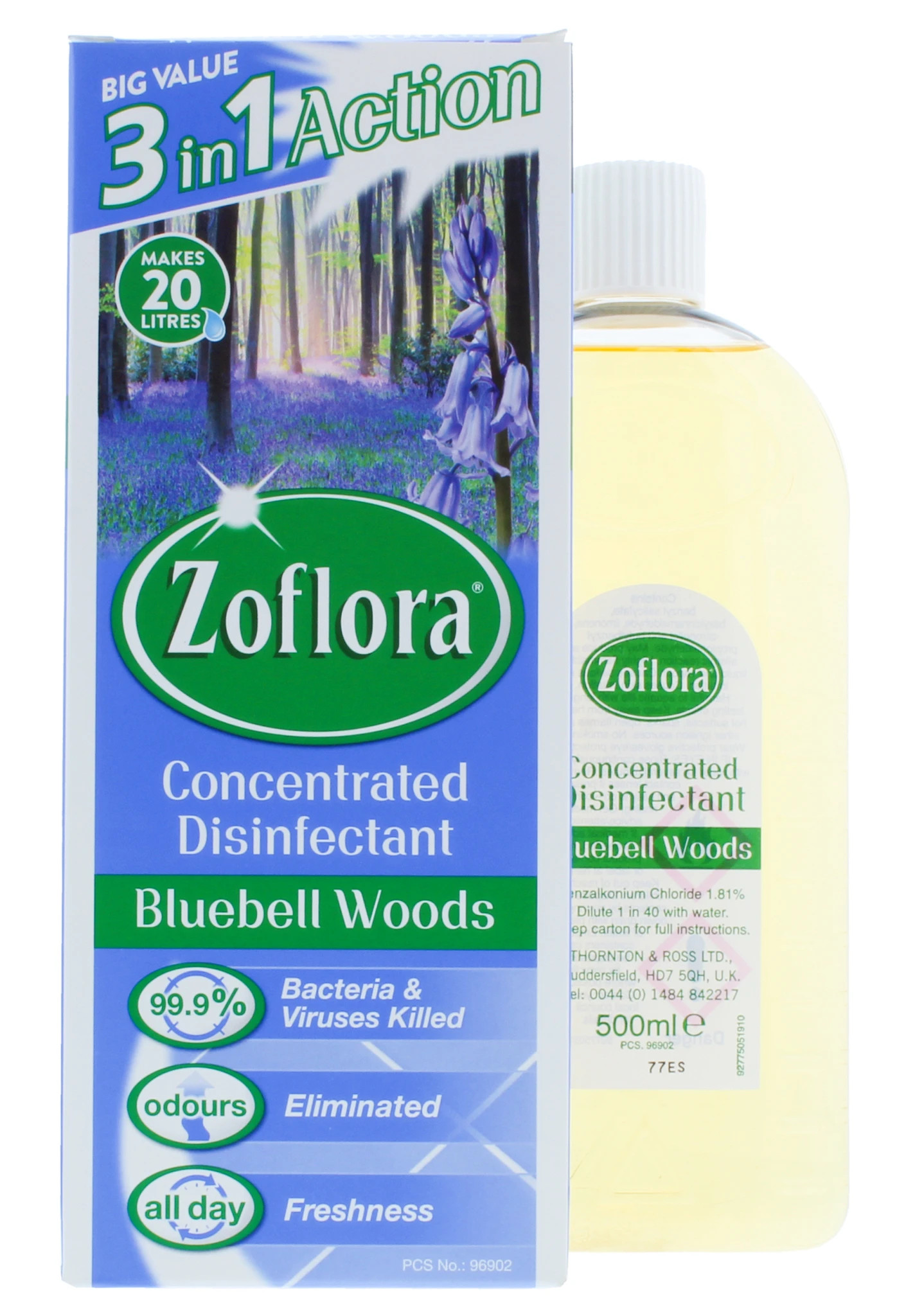 ZOFLORA 500ML CONCENTRATED DISINFECTANT BLUEBELL WOODS