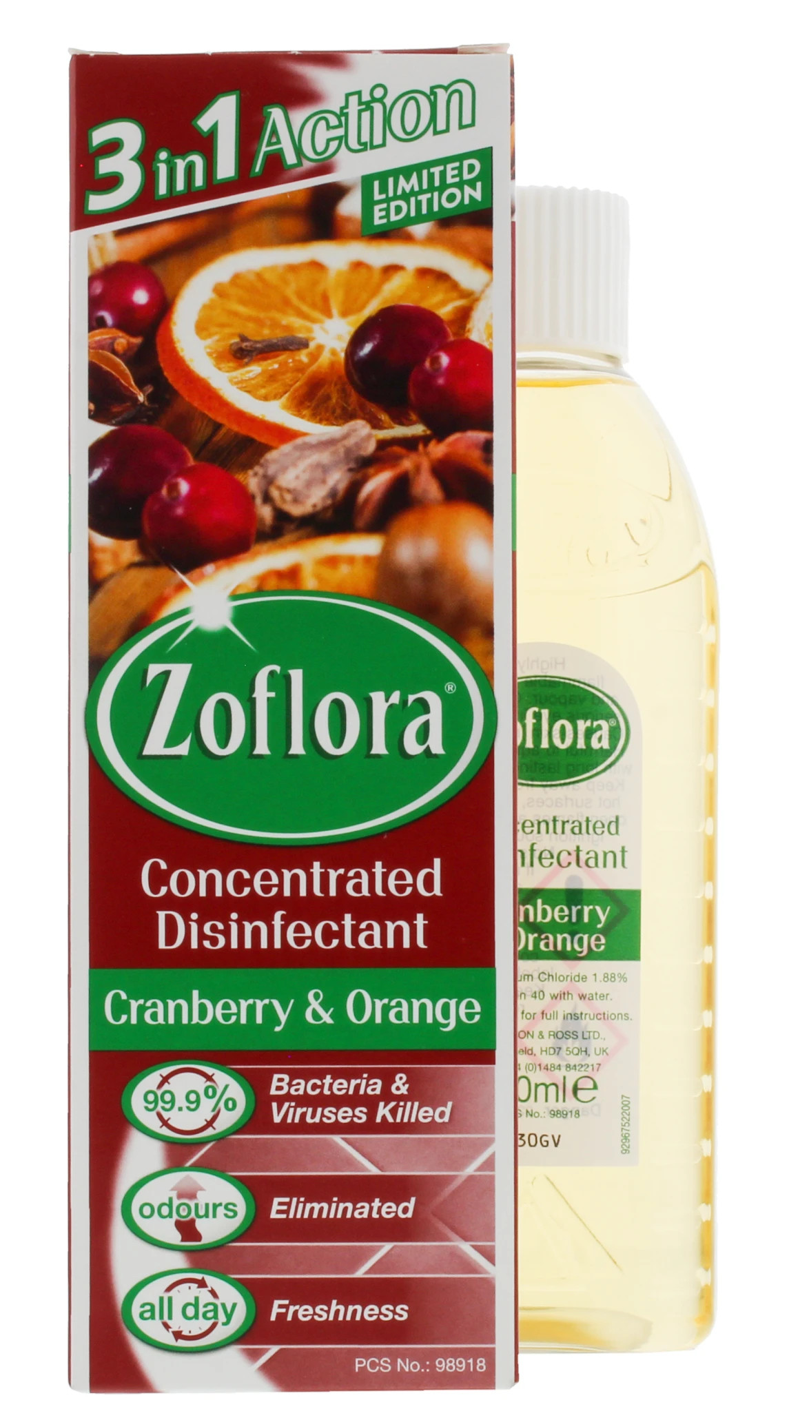 ZOFLORA 250ML CONCENTRATED DISINFECTANT CRANBERRY & ORANGE