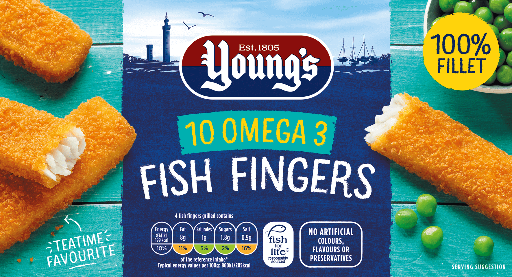 Youngs Fish Finger 250g 10 units