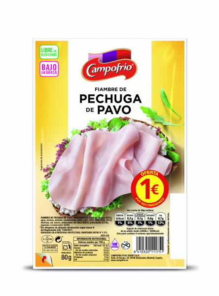 Campofrio Slices of Cooked Turkey 80g