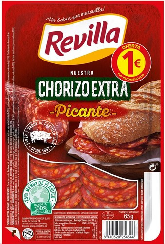 Revilla Chorizo Slices 65g