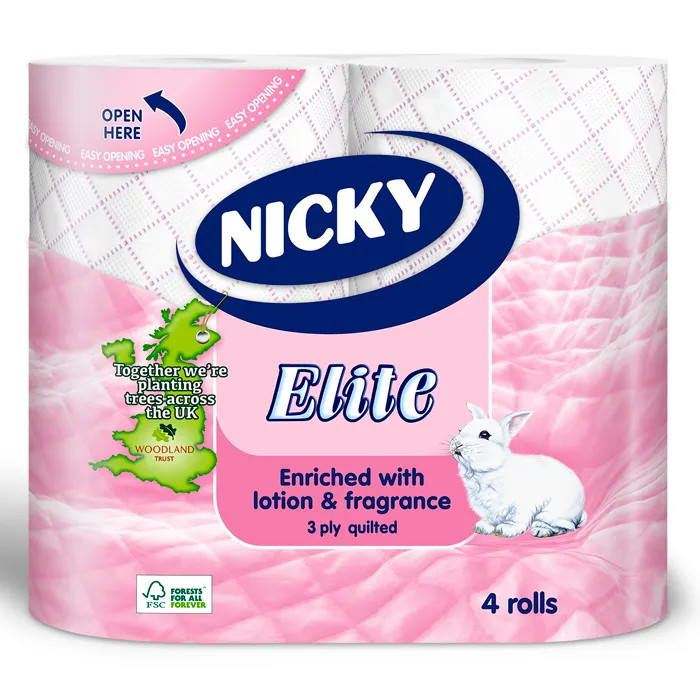 Nicky Toilet Roll 4 pack