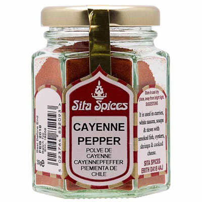 Sita Spices Cayenne Pepper Glass Jar 30g