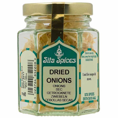 Sita Spices Dried Onions Glass Jar 16g