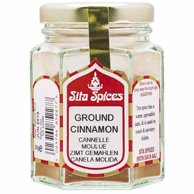Sita Spices Ground Cinnamon Glass Jar 30g