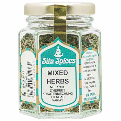 Sita Spices Mixed Herbs Glass Jar 12g