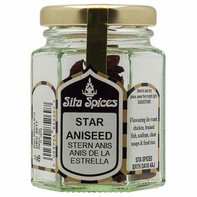 Sita Spices Star Anise Glass Jar 12g