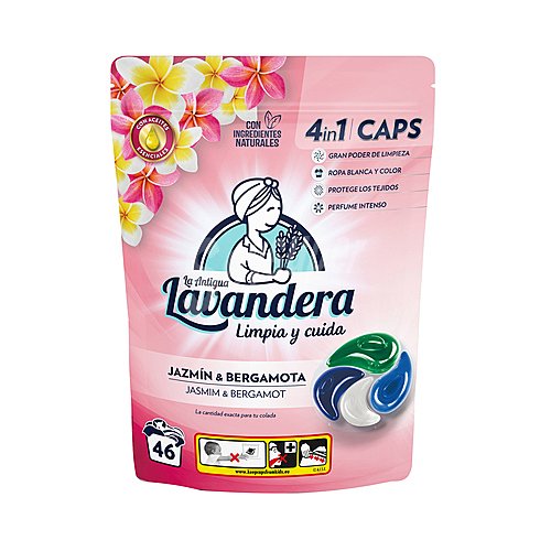 Lavandera Jasmine Washing Machine Capsules 4 in1 (46u)