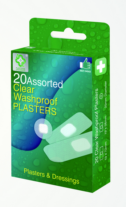A&E Assorted Clear Plasters 20's