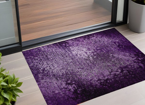 2' X 3' Purple Washable Non Skid Indoor Outdoor Area Rug N270-563511 2' X 3' Purple Washable Non Skid Indoor Outdoor Area Rug N270-563511