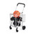 Folding Shopping Cart Basket Rolling Trolley with Adjustable Handle-Silver - Color: Silver D681-TL35656SL