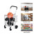 Folding Shopping Cart Basket Rolling Trolley with Adjustable Handle-Silver - Color: Silver D681-TL35656SL