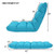 14-Position Adjustable Folding Lazy Gaming Sofa-Light Blue - Color: Light Blue D681-HW66636PB