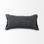 Dark Gray Fringed Lumbar Throw Pillow Cover N270-392301