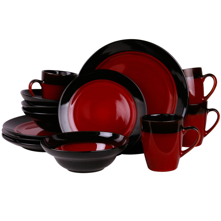 Elama’s Tanizia 16 Piece High Gloss Dinnerware Set D970-EL-TANIZIA