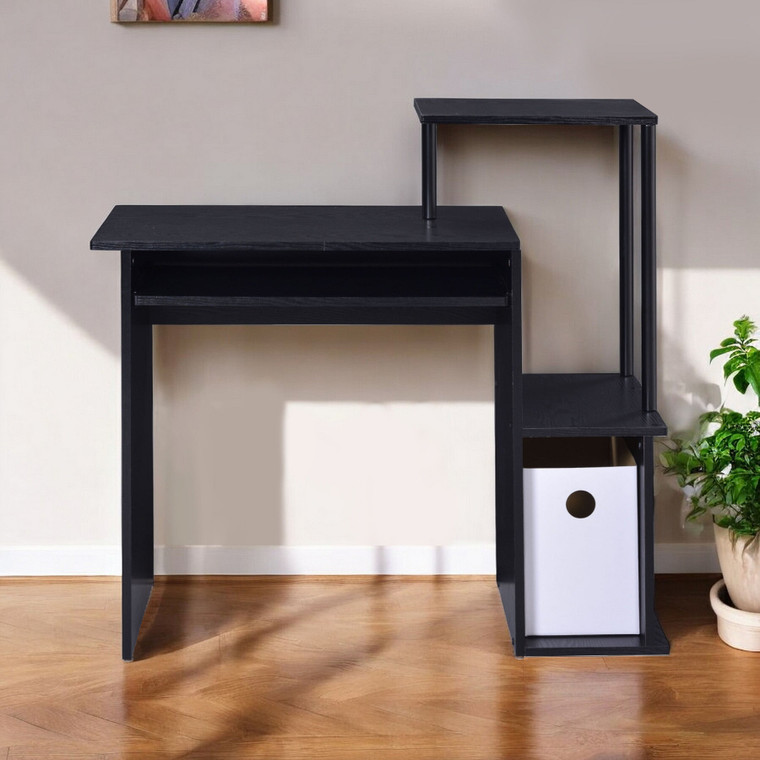 37" Black Computer Desk N270-491434