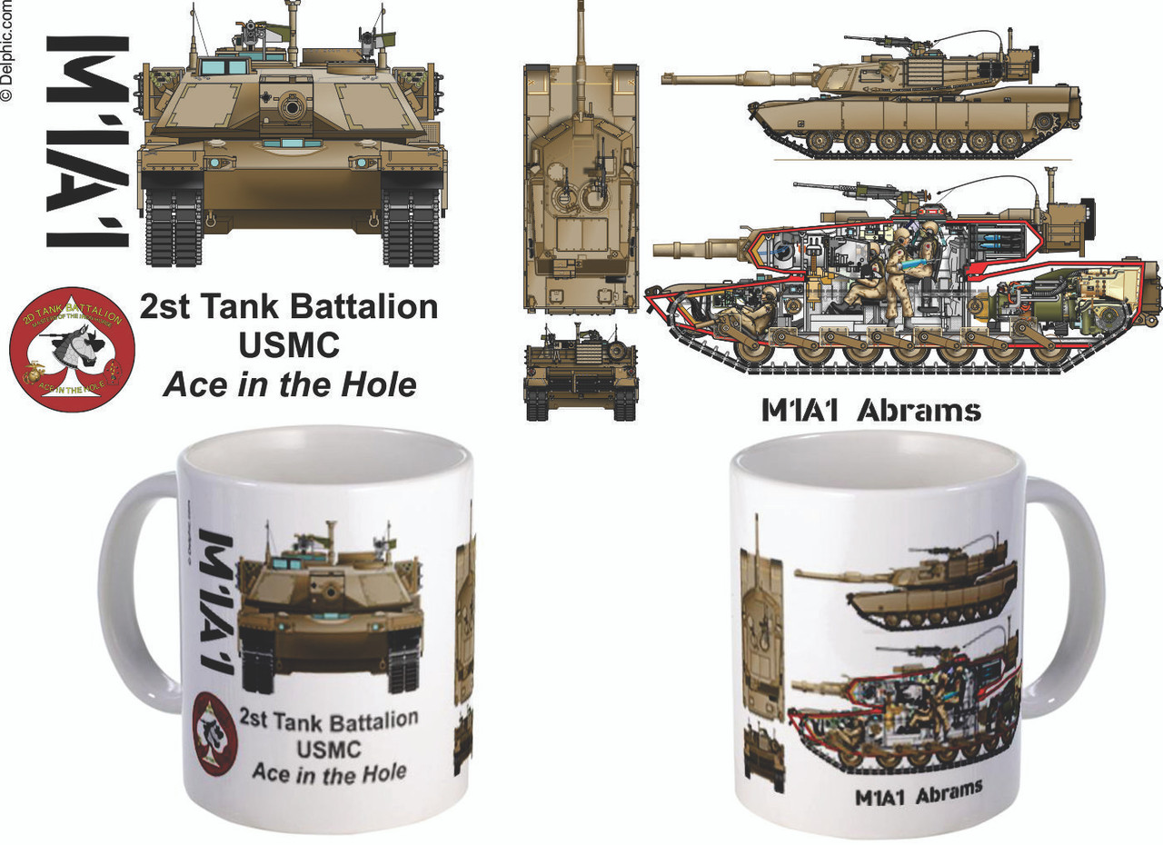 2nd Tank Battalion "Ace In The Hole" M1A1 Mug