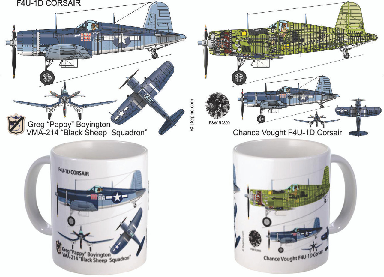 F4U Corsair Pappy Boyington Black Sheep Mug