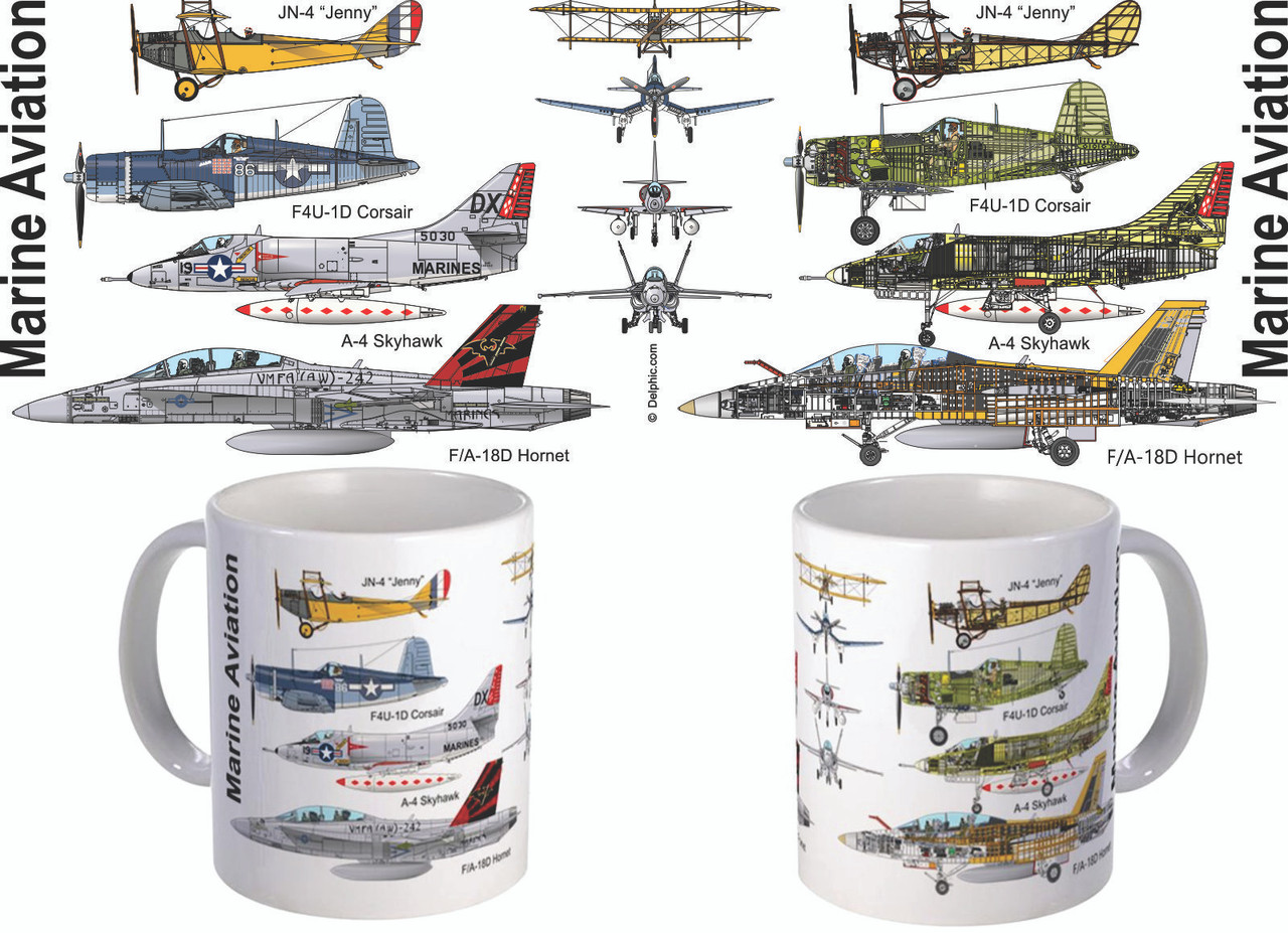 Marine Aviation (Jenny, F4U, A-4, F/A-18) Mug