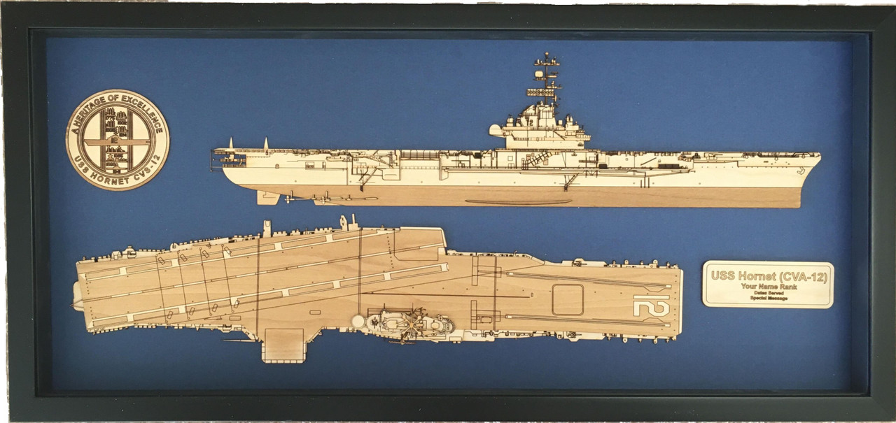 USS Hornet (CVA-12) Top and side view