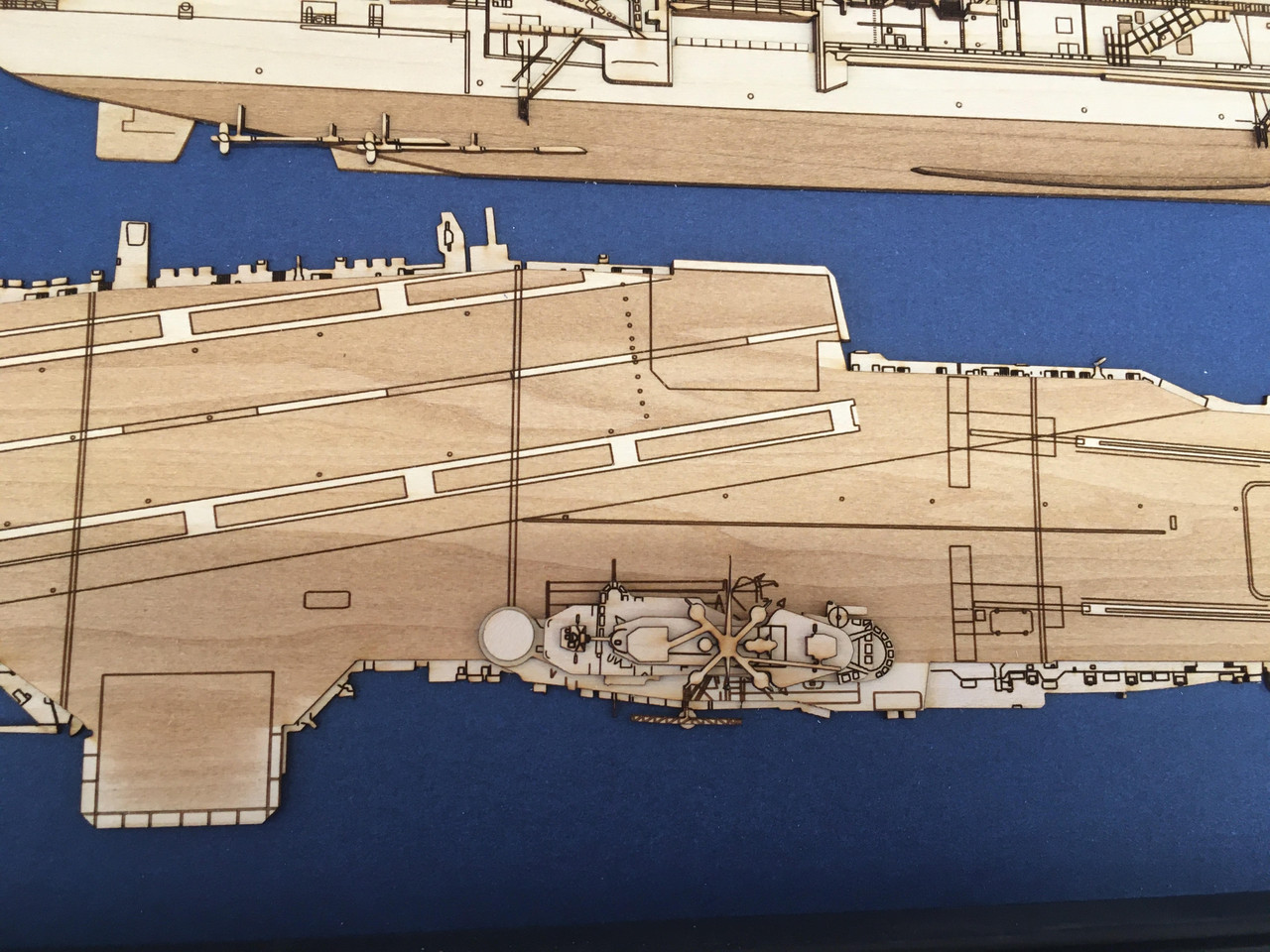 USS Ticonderoga CVA-14 island