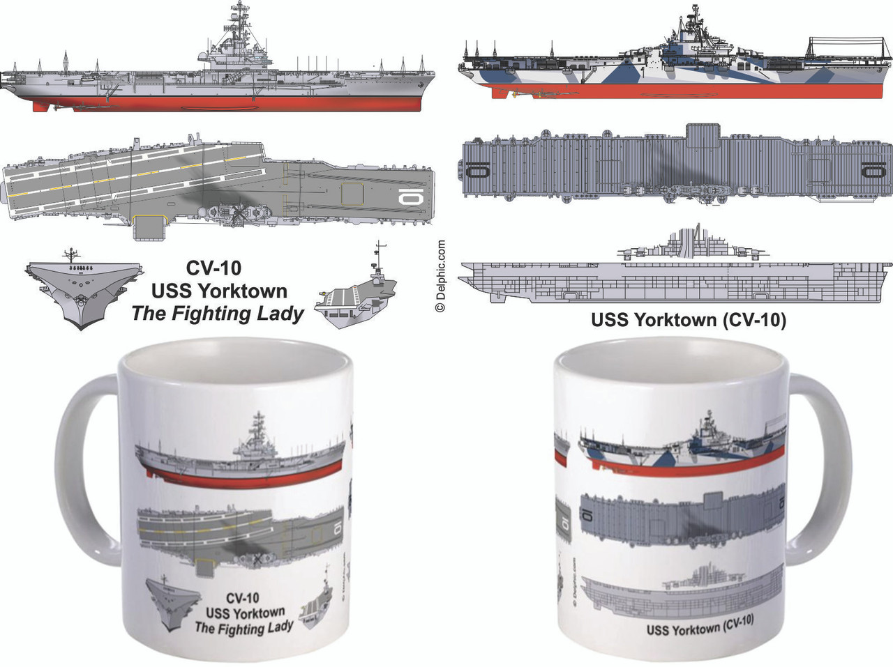 USS Yorktown CV-10 CVA-10 Coffee Mug