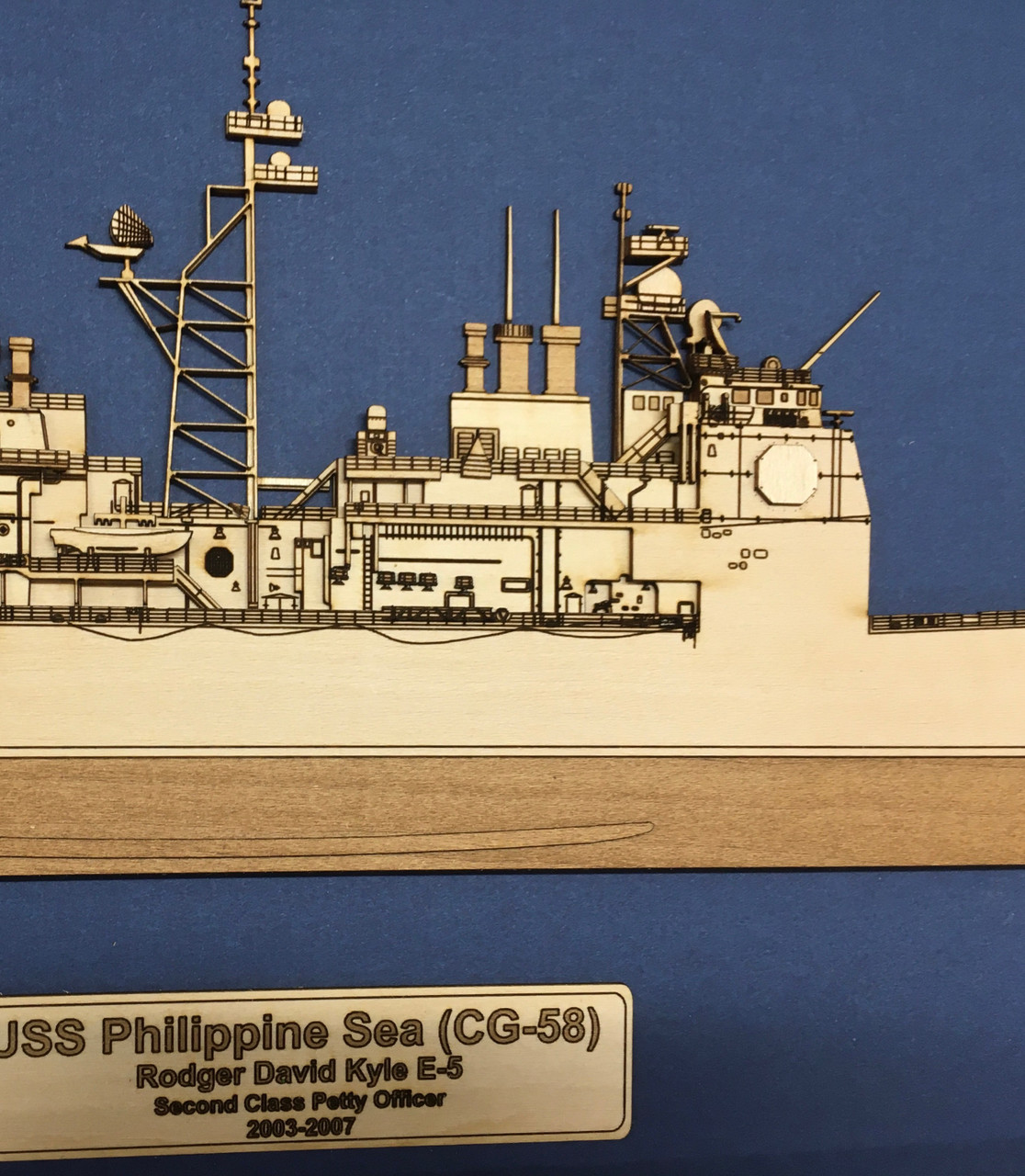 USS Chosin (CG-65) Framed/enclosed wood model