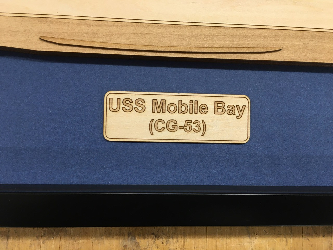 USS Mobile Bay CG-53 nameplate