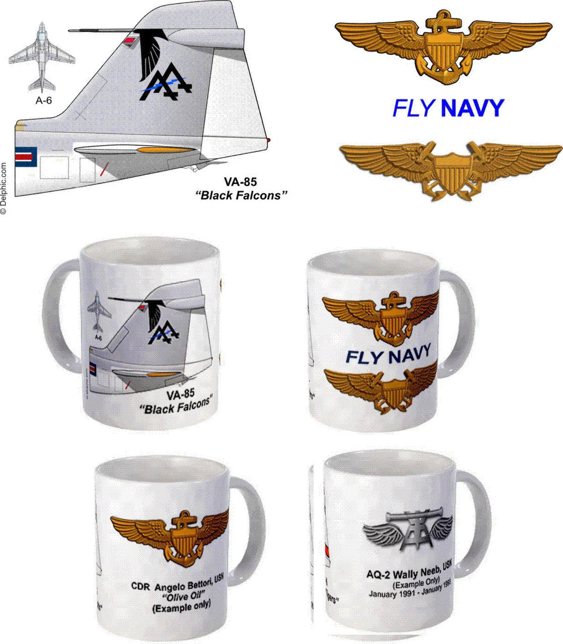 VA-85 "Black Falcons" A-6 Intruder Mug