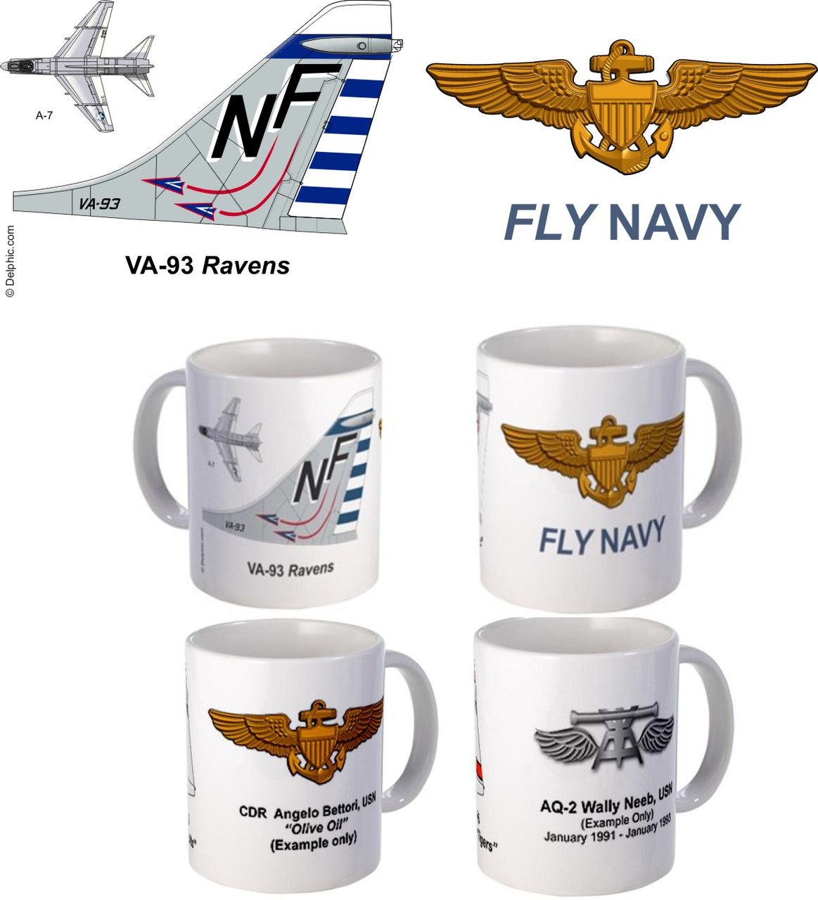 VA-93 "Ravens" A-7 Corsair II Mug