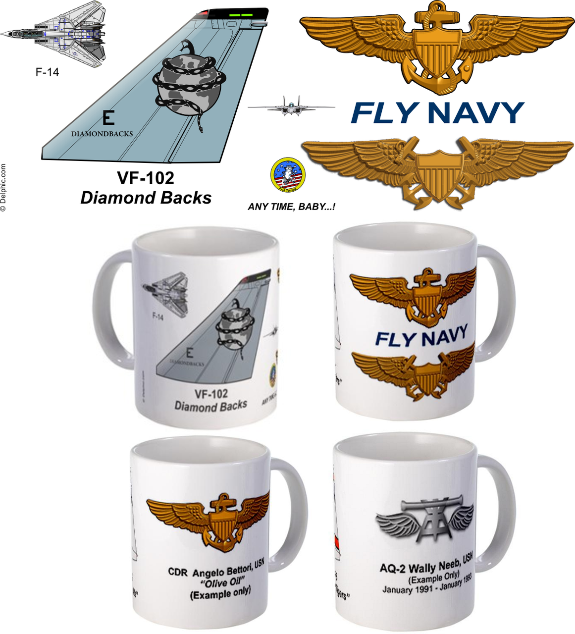 VF-102 "Diamond Backs" F-14 Tomcat Mug