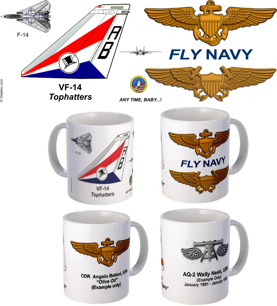 VF-14 "Tophatters" F-14 Tomcat Mug