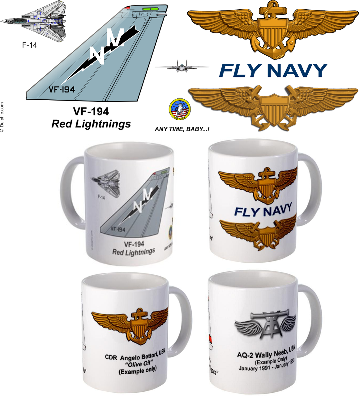 VF-194 "Red Lightnings" F-14 Tomcat Mug