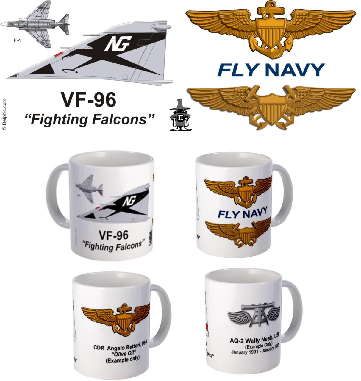 VF-96 "Fighting Falcons" F-4 Phantom II Mug