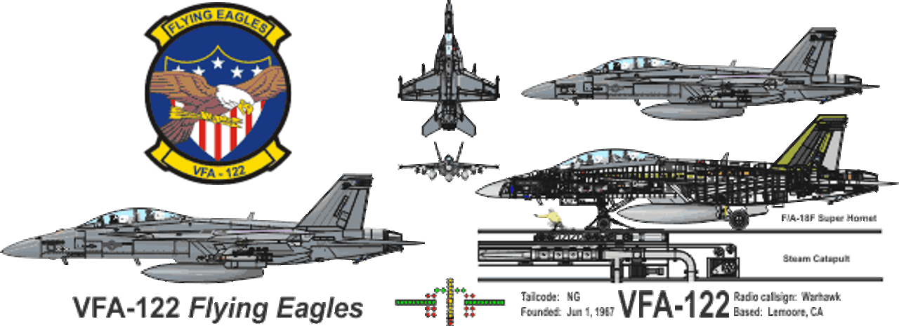 VFA-122 Flying Eagles F/A-18F Super Hornet Mug