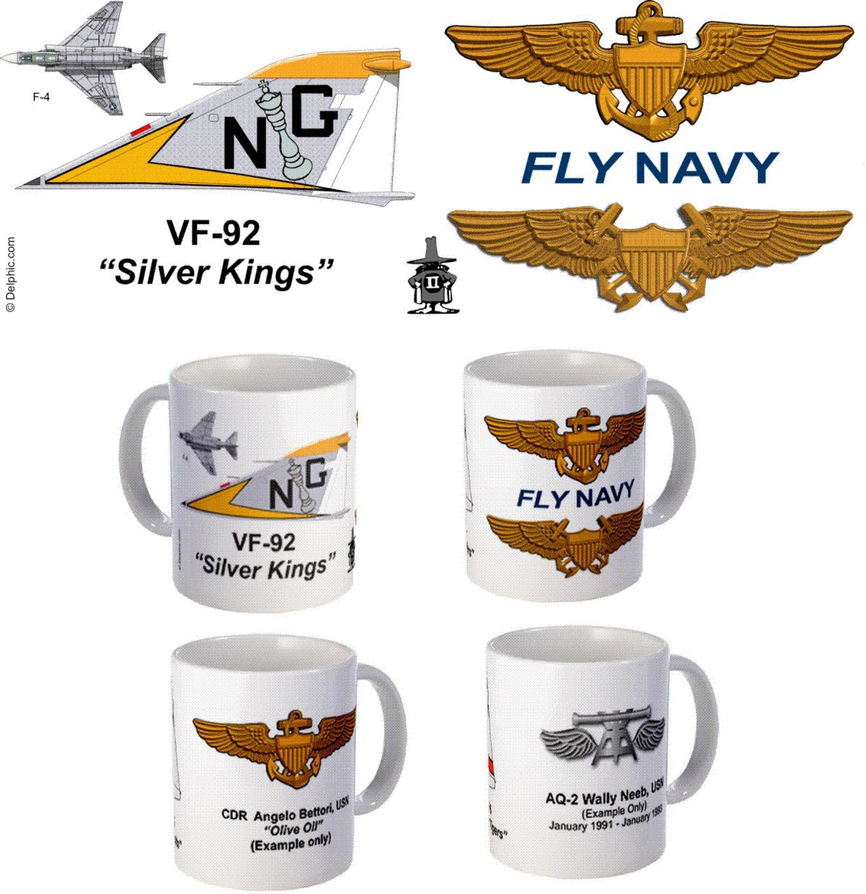 VF-92 "Silver Kings" F-4 Phantom II Mug (70-72)