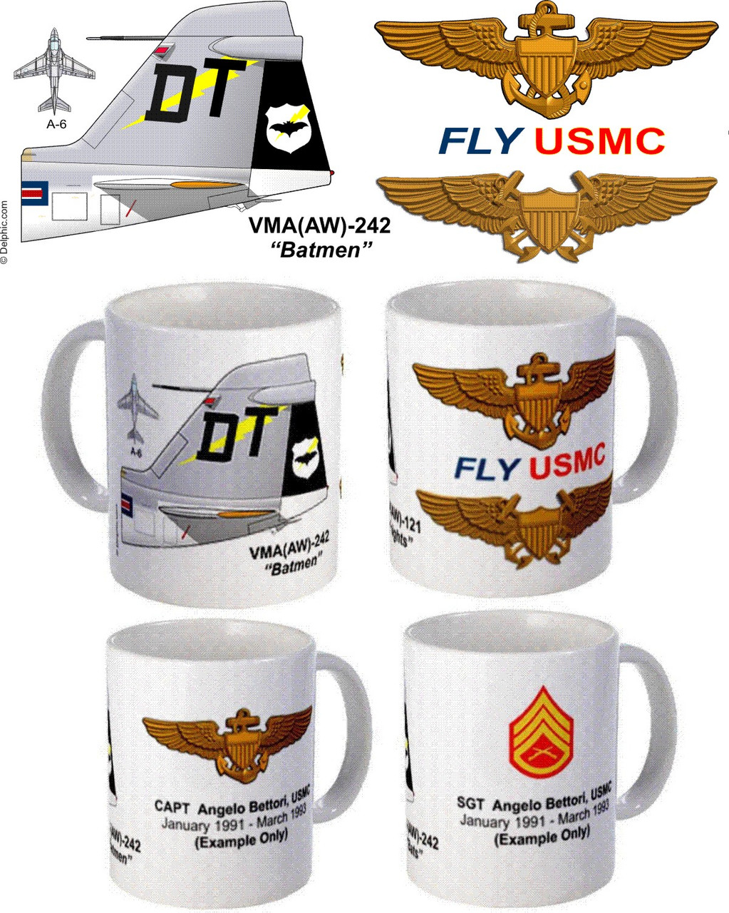 VMA(AW)-242 "Batmen" A-6 Intruder Mug