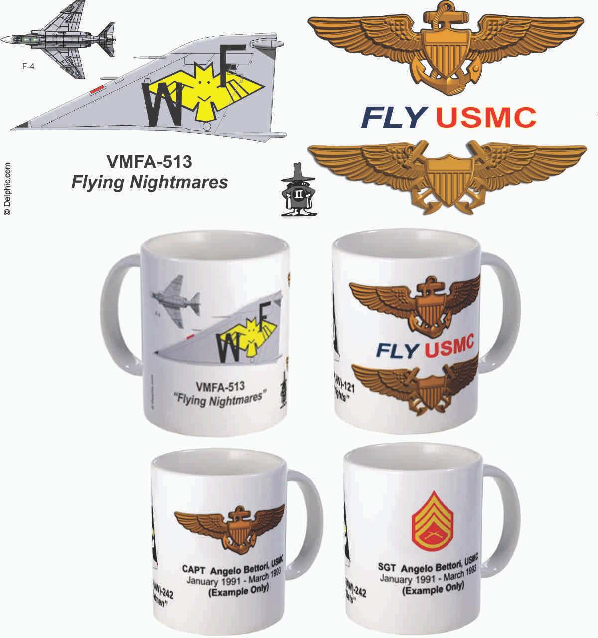 VMFA-513 "Flying Nightmares" F-4 Phantom II Mug