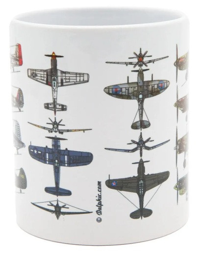 WWII Fighter Planes (P-51, P-40, F4U, Corsair) Mug