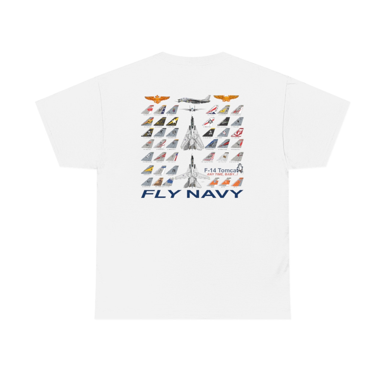 F-14 Tomcat All Squadron Unisex Heavy Cotton T-Shirt