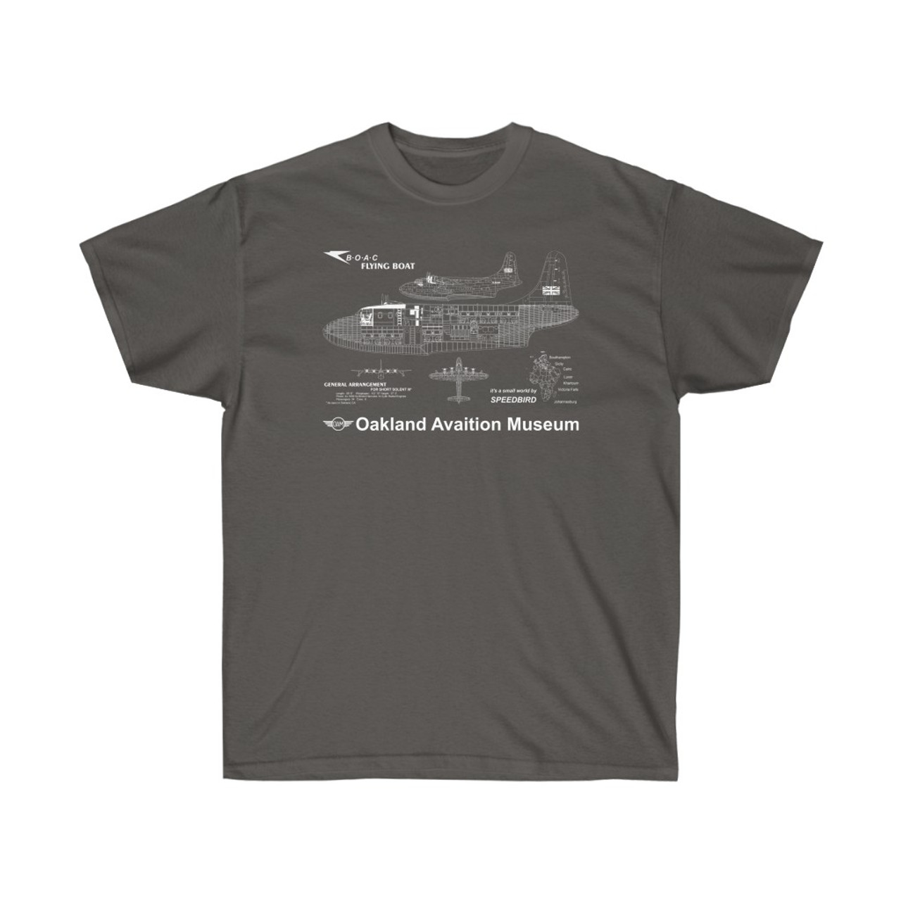 BOAC Flying Boat Blueprint T-shirt