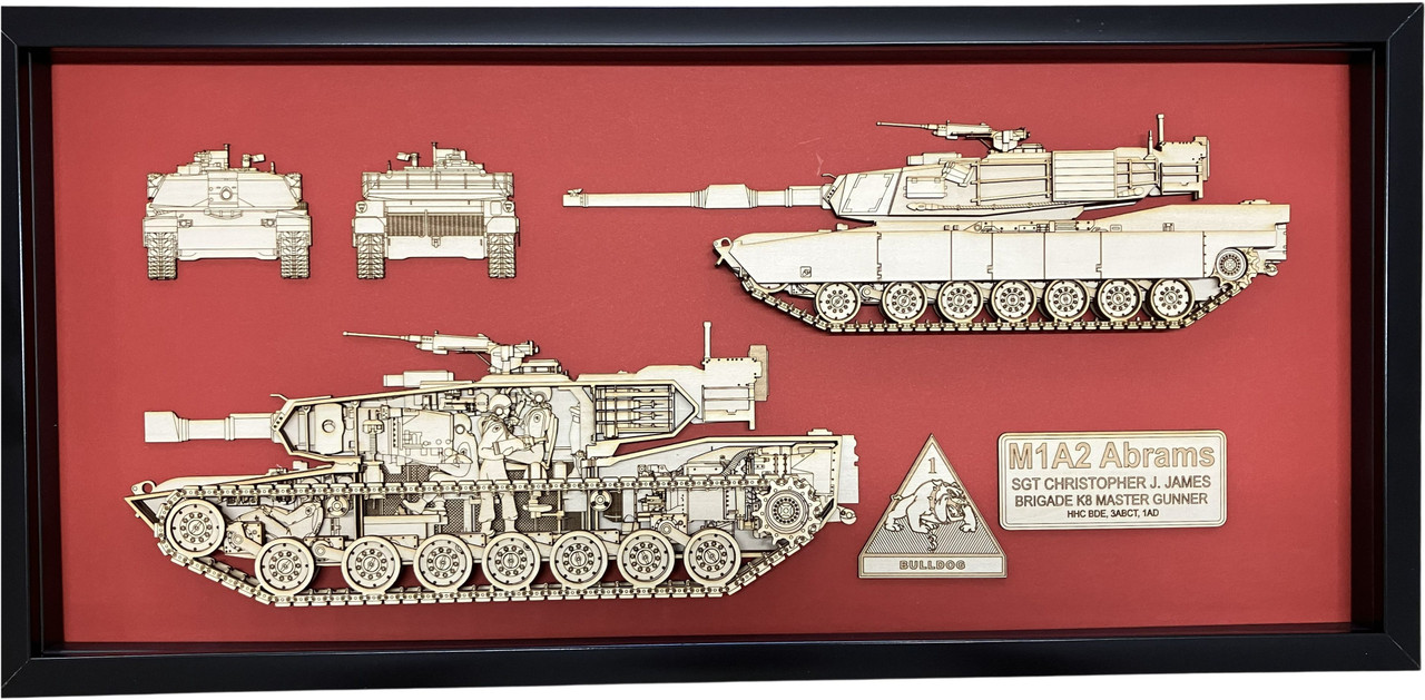 M1A2 Abrams Wood Model
