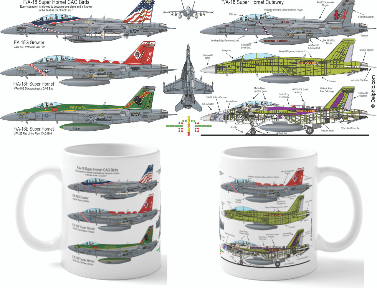 F/A-18 Super Hornet CAG Bird Mug